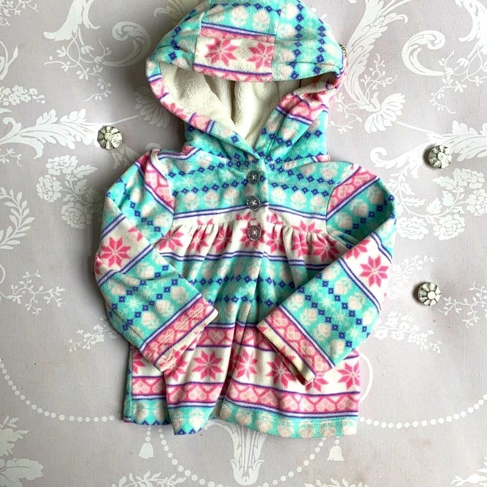 3/$15 Girls 12 months fleece jacket